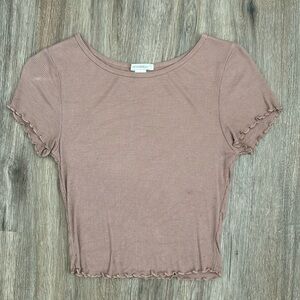 short sleeve plane tan top